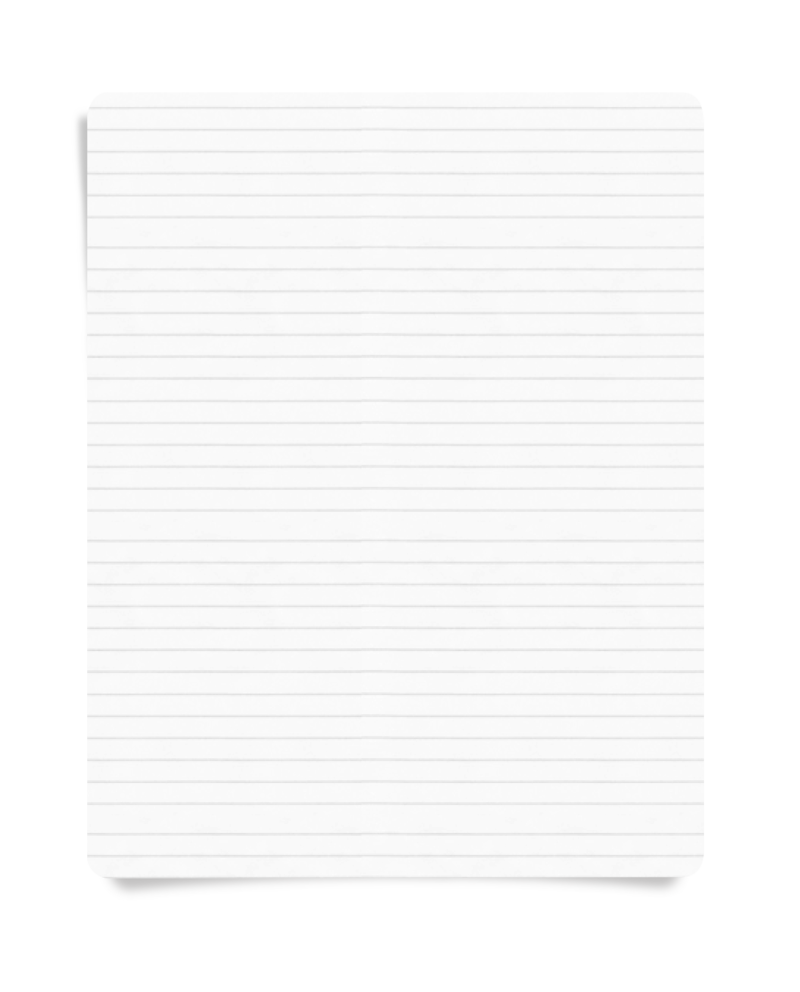 white notebook paper
