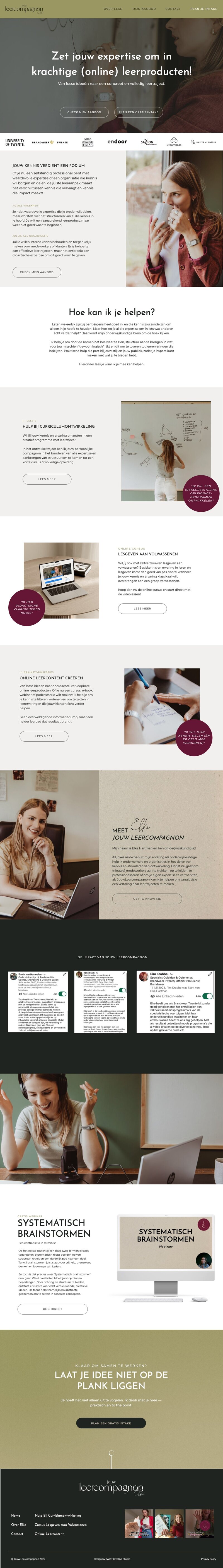 website ontwerp homepage