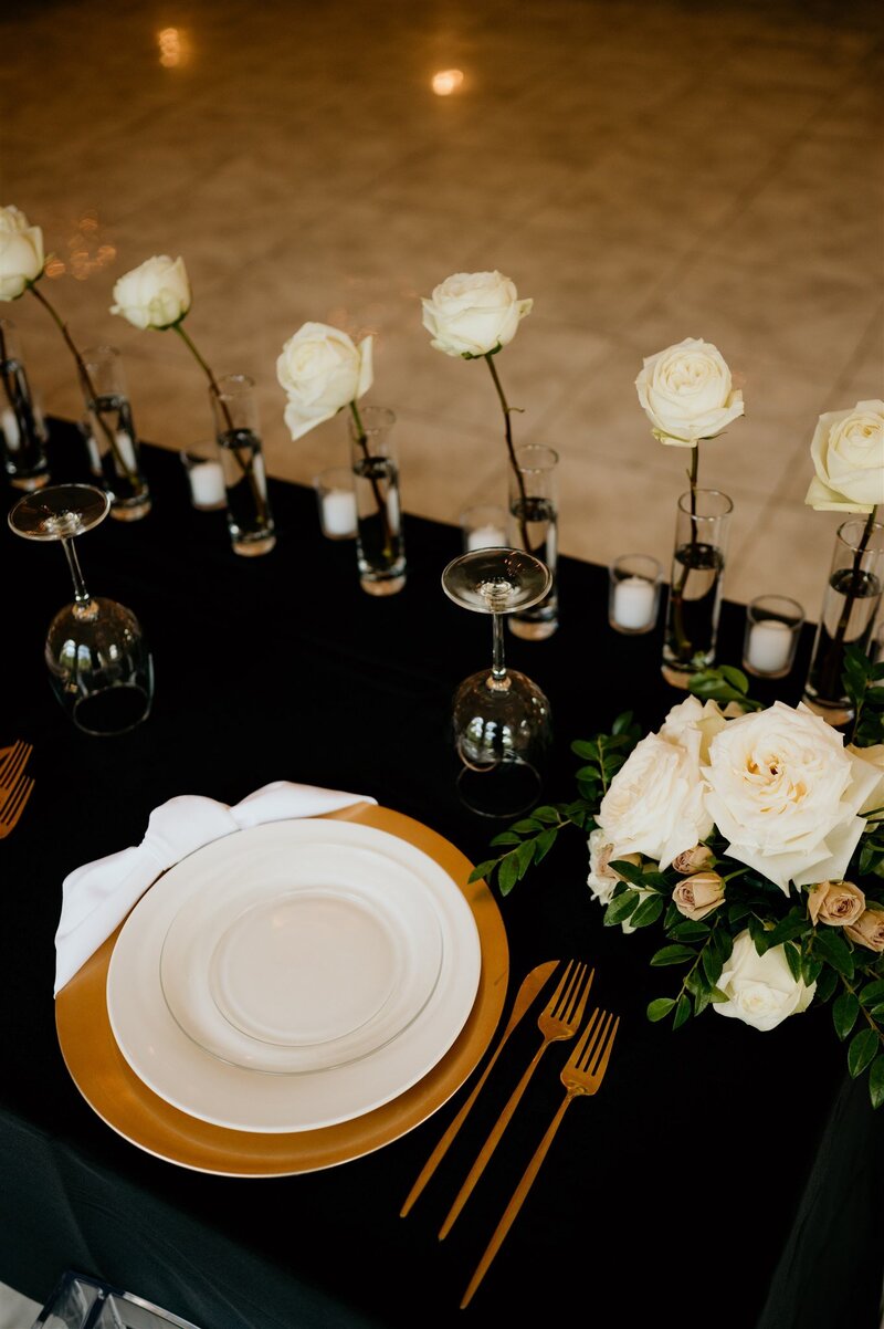 Charlotte Couple Wedding  Table Set Up