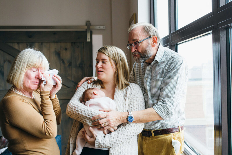 Boston Newborn Photos With grandparents