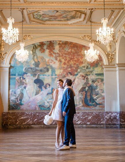 Photo mariage couple château Lena Moncaubet