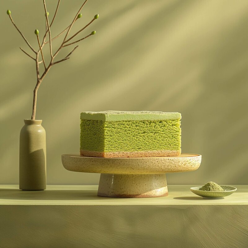 Green Sponge Cake Still Life 092124