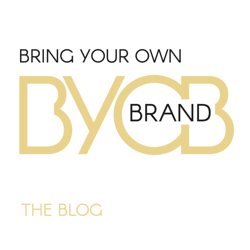 BYOBrand The Blog Logo - Transparent Background with Bring Your Own Brand written on the top