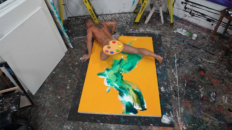 Brent Ray Fraser Floor Abstract Penis Painting 2022