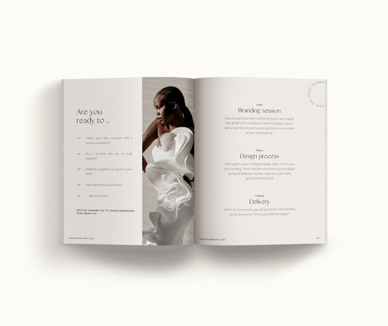 Minimal pricing guide template Canva Wabi Sabi 6