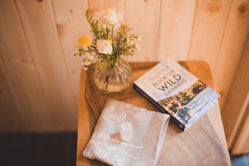 Inside our coastal sea view sauna.