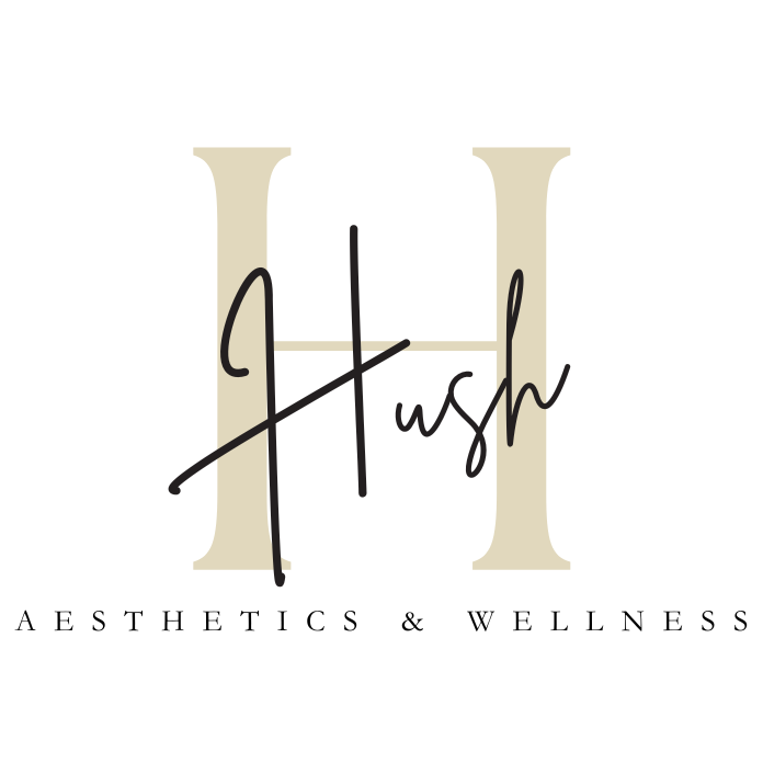 Hush Aesthetics logo with script