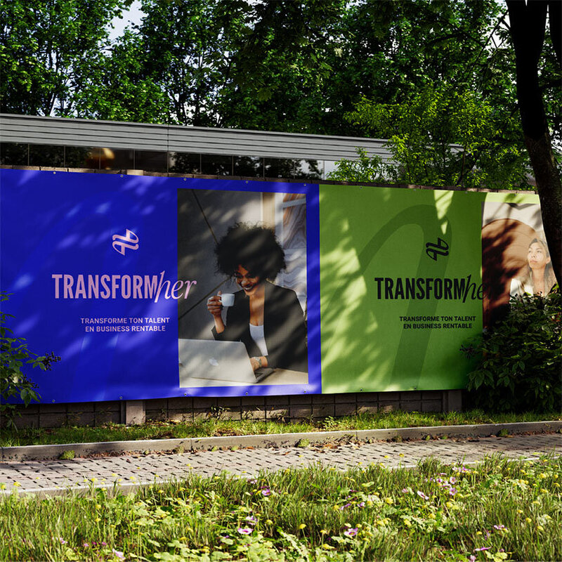 Identité visuelle TransformHer réalisé par Sagittae Design