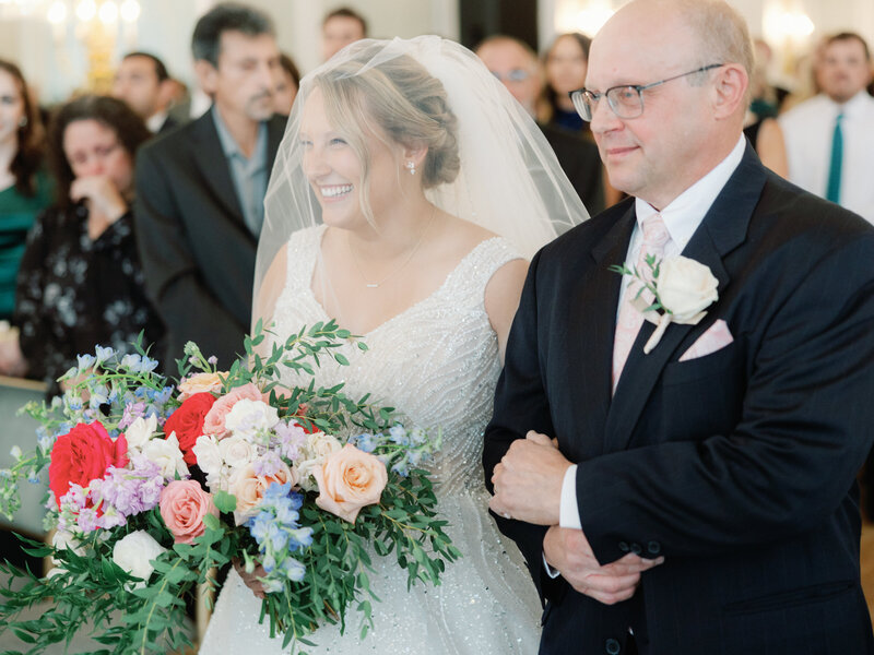 Indiana_Michigan_Wedding Planner_Carmel Indiana_Hotel Carmichael_Editorial_Bridal Fashion_Ceremony_Wedding Decor_Father & Bride