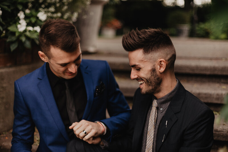 Two grooms elopement in NYC