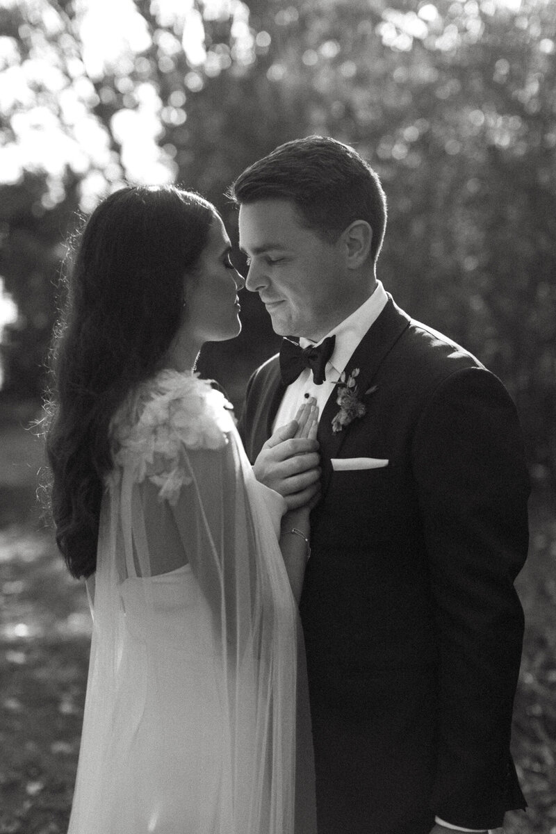 beautiful moment between a bride and a groom during their wedding in Prince Edward County. The images were captured by PEC wedding photographer Jennifer van Son