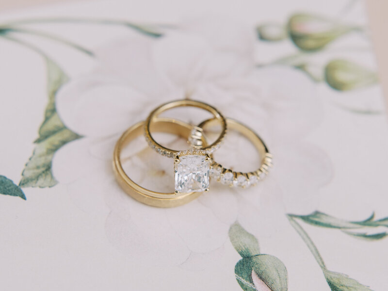 diamond engagement ring and wedding band gold wedding ring