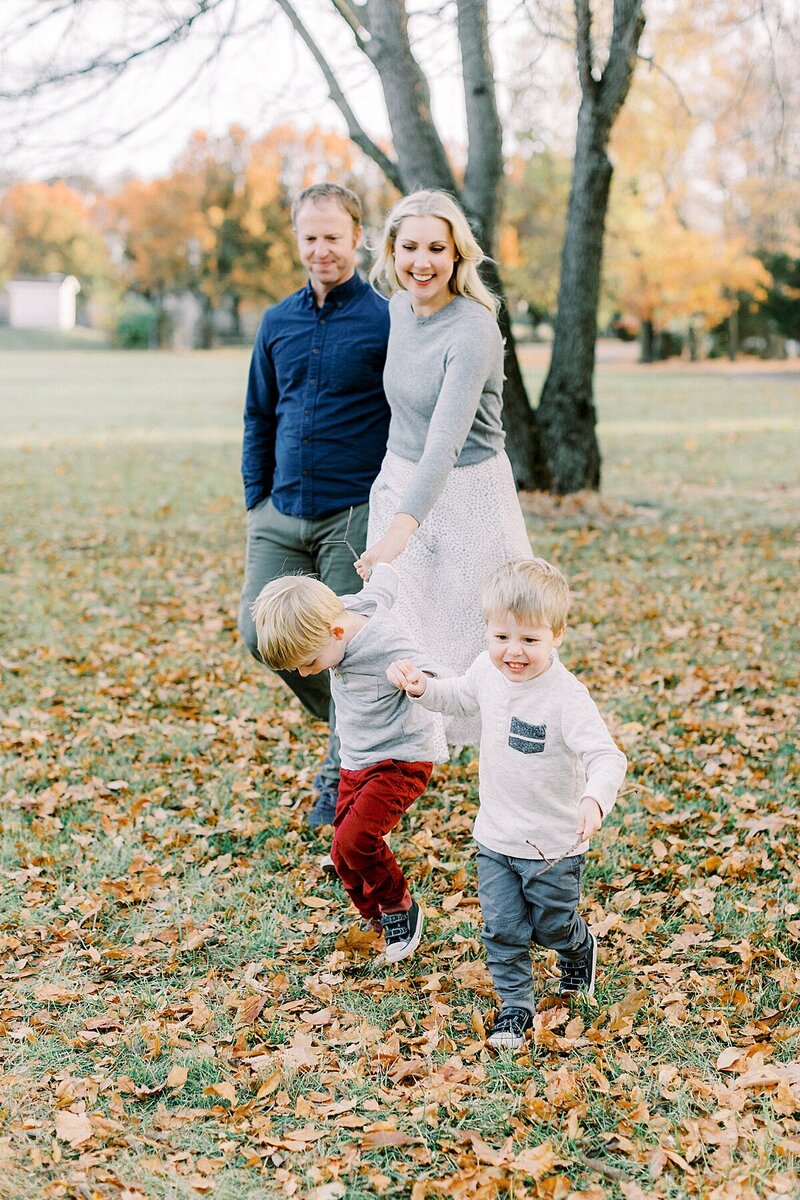 Fall family photos in Indianapolis by Katelyn Ng Photography.
