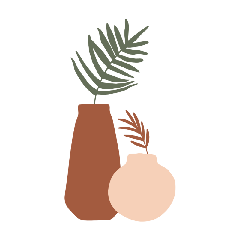 plant icon with kristin wieskamp photography's branding colors