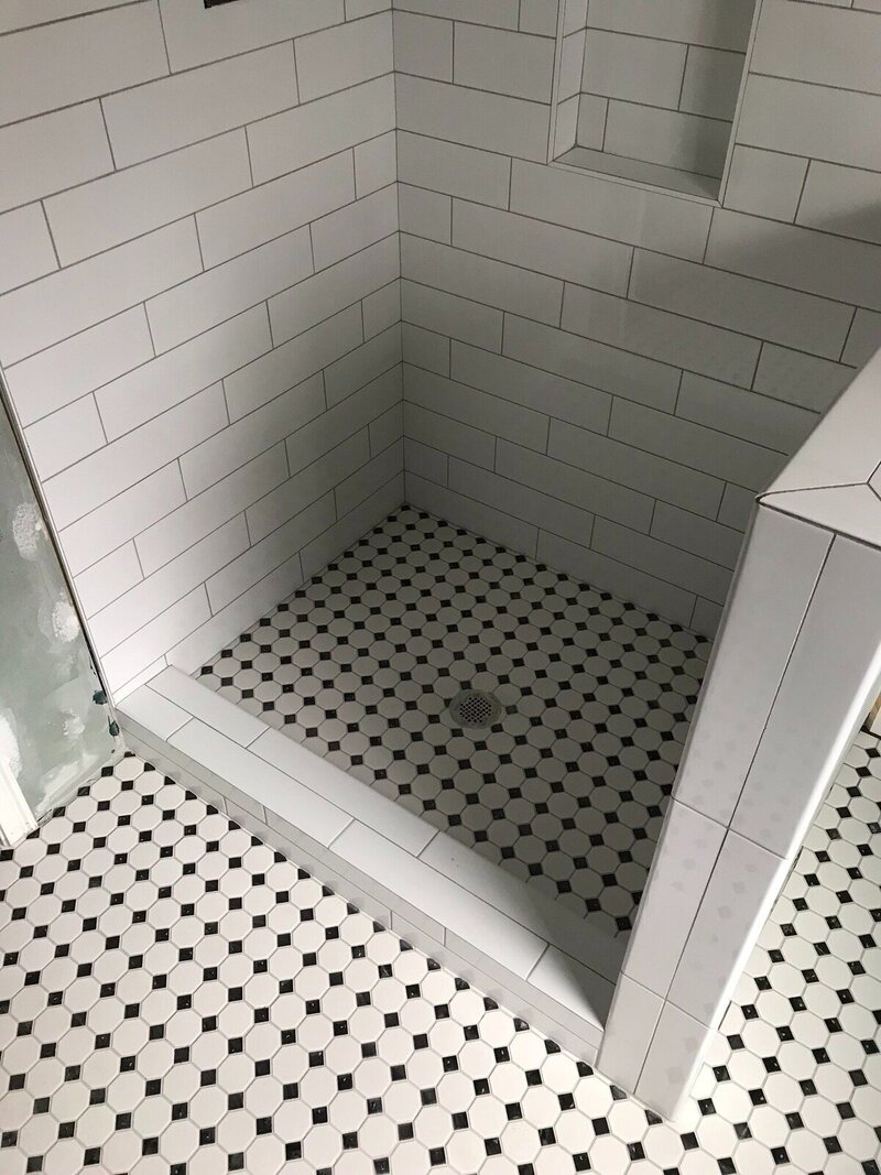 bathroom tile in shower to show bathroom remodeling atlanta by Varilko Remodeling