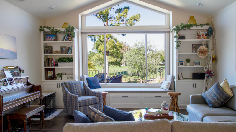 Featuring custom bookshelves, ceiling wallpaper, and furniture selection designed by Just Design Resources