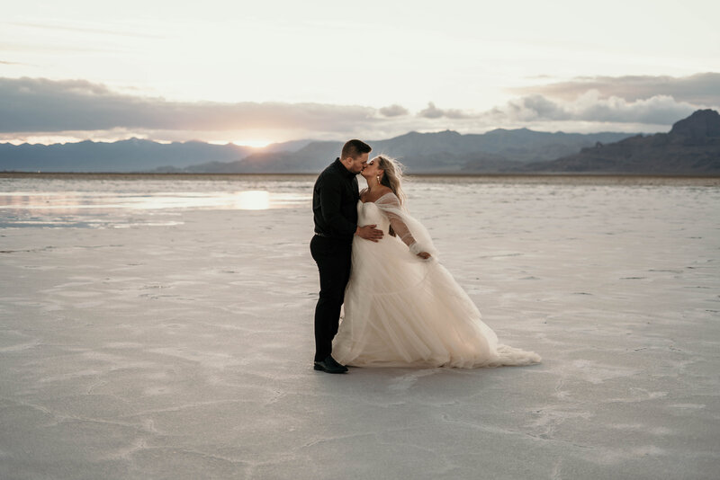Salt Flats White Dress Small Elopement