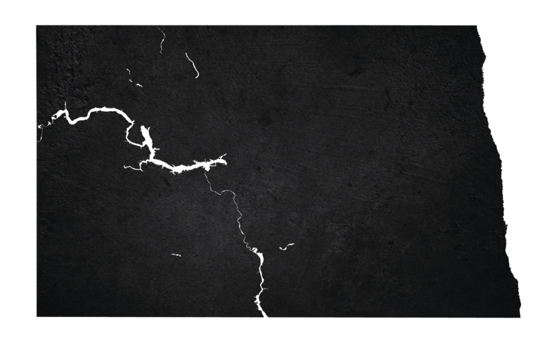 outline of north dakota