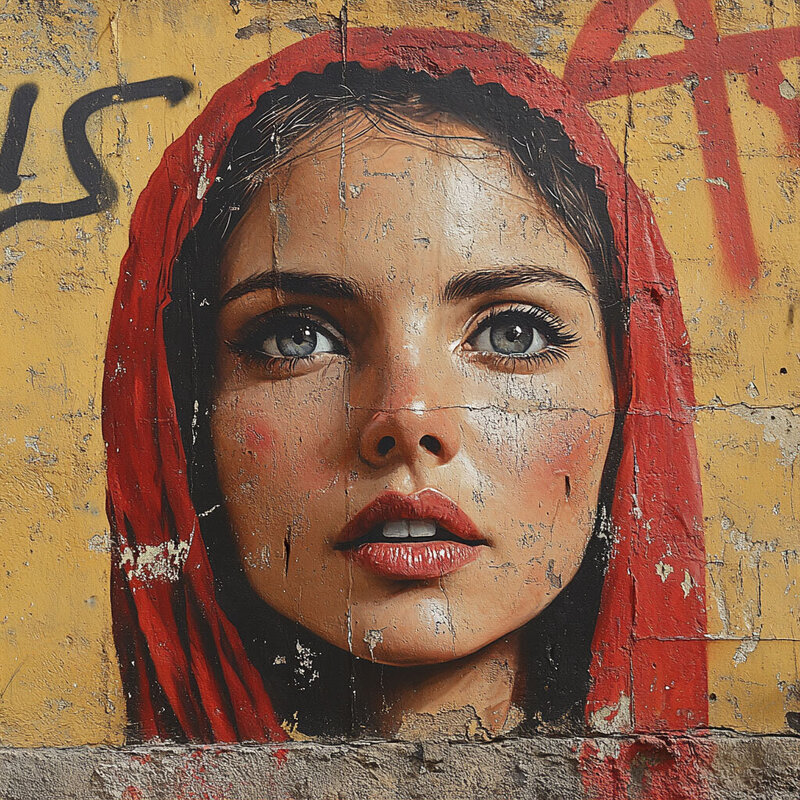 Module Two: The Virgo Shadow - street art portrait representing Virgo energy in The Culture Cure course