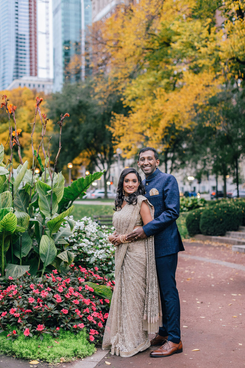 Chicago Wedding Photo at Wrigley Building