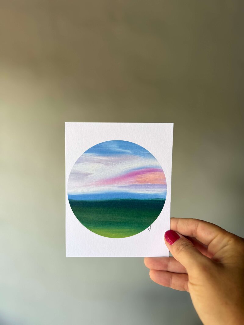 resturn to a past life circle art print hand