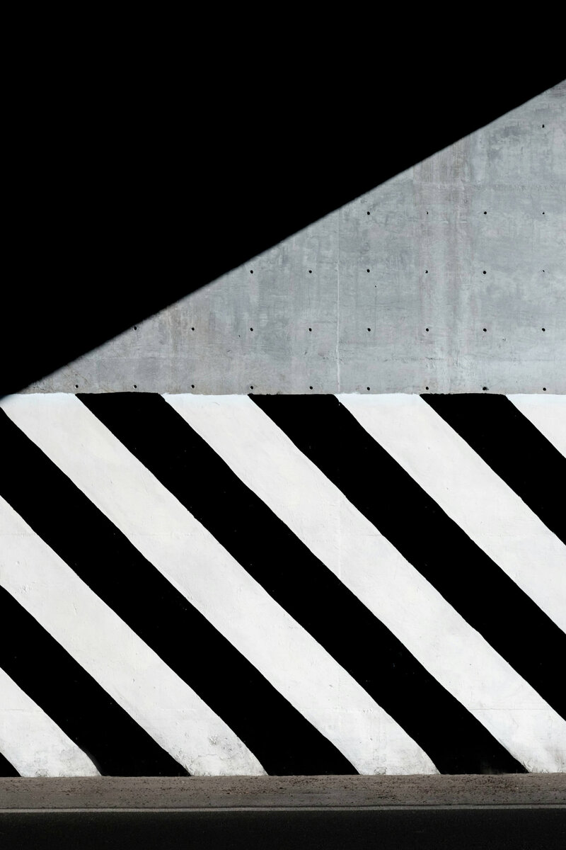 Black and White striped wall