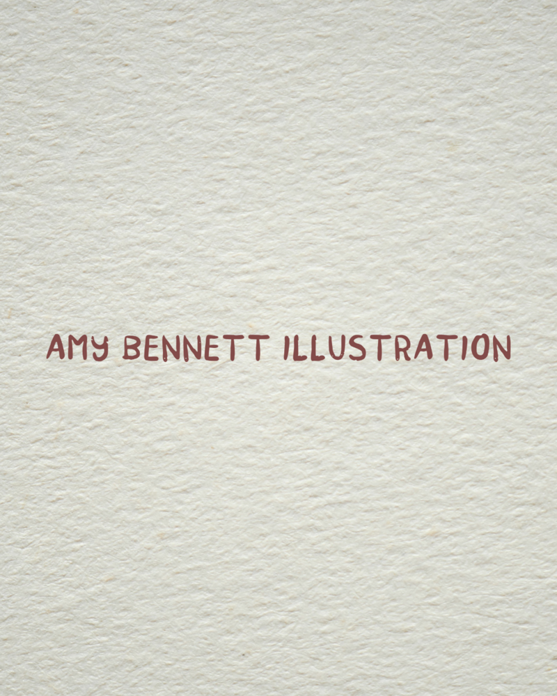 Vectorized logo created from Amy Bennett’s original illustration, used across website and branding materials