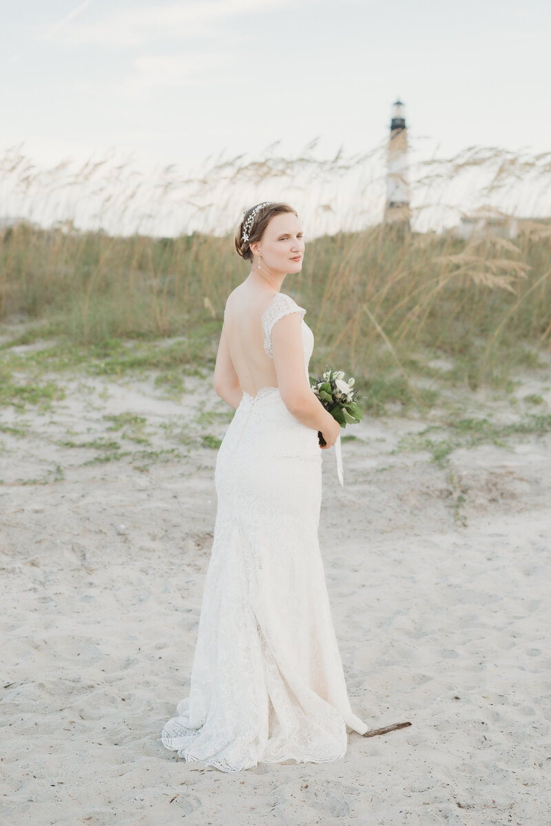 beach bride  tybee island savannah georgia
