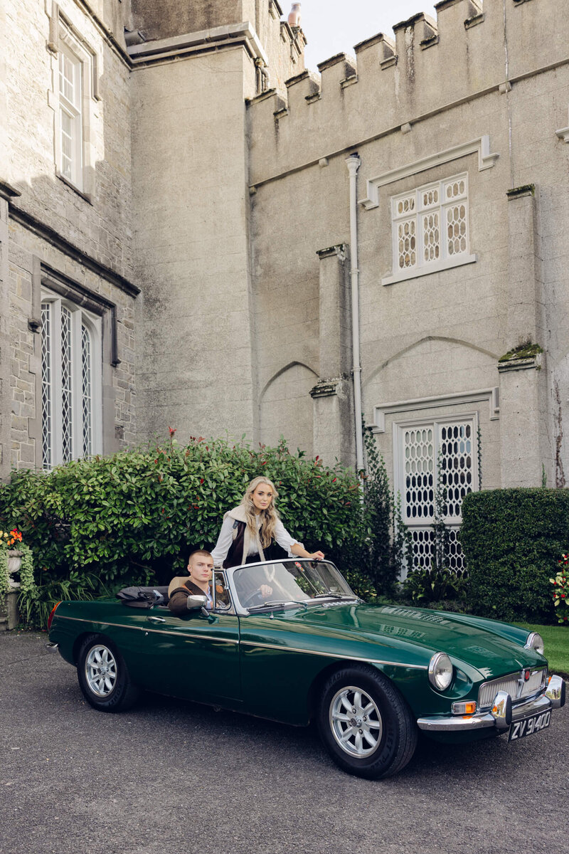 A wedding engagement photo shoot at Luttrellstown castle in Dublin Ireland