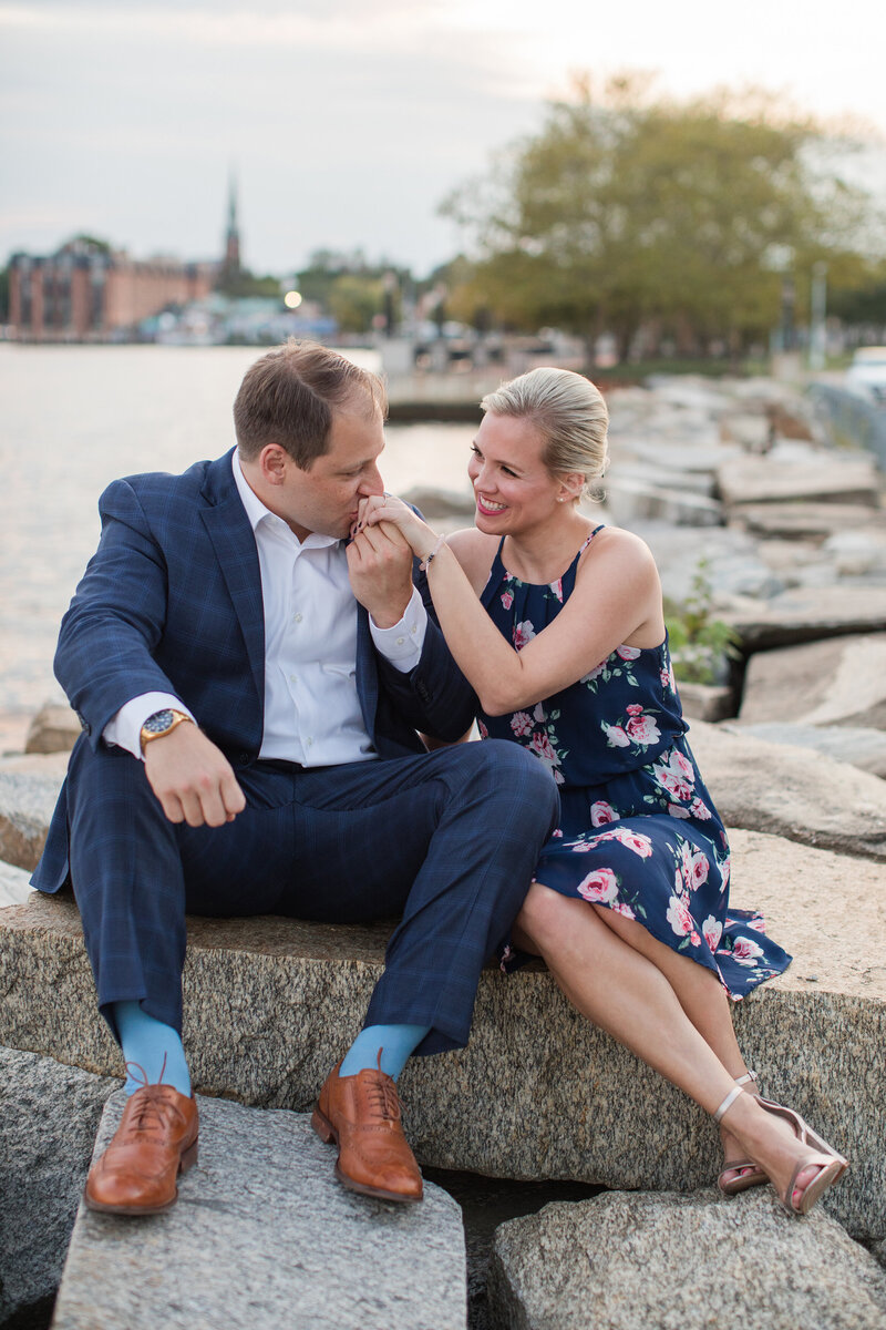 Annapolis, Maryland engagement photos at US Naval Academy by Christa Rae Photography