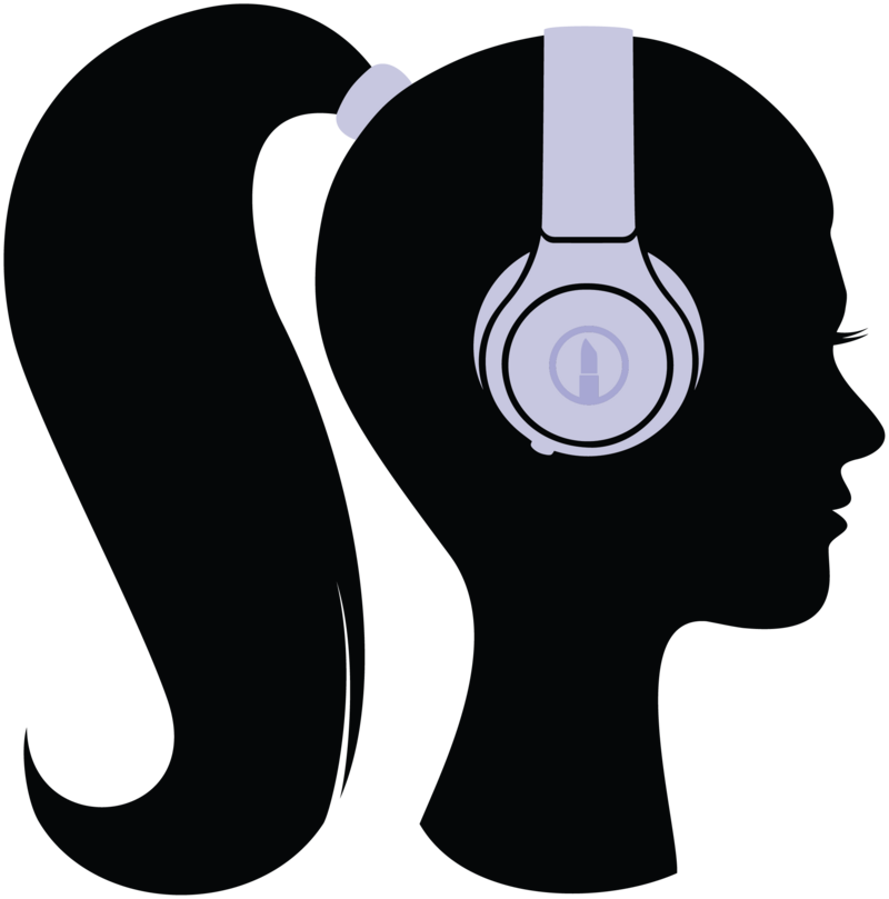 Sillouette Headphones Girl