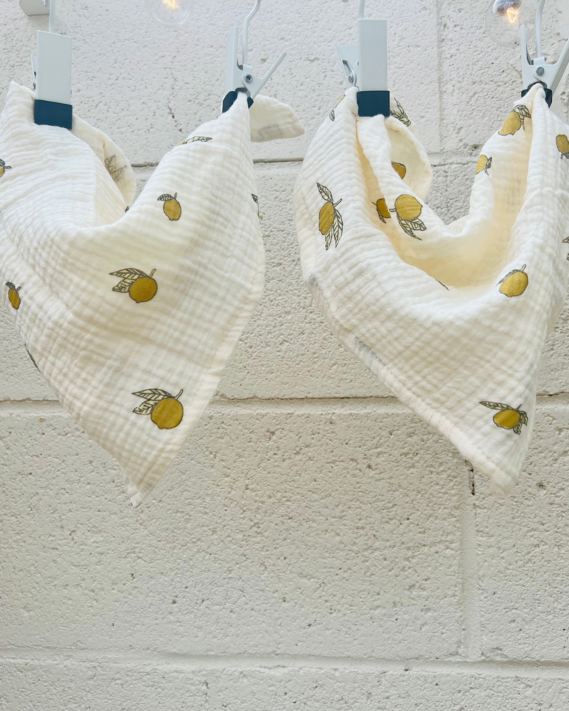 Lemon Muslin Bib