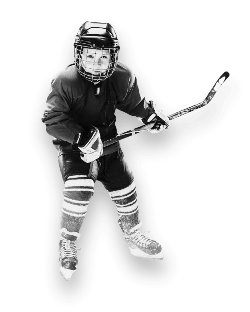 youth hockey boy in hockey gear