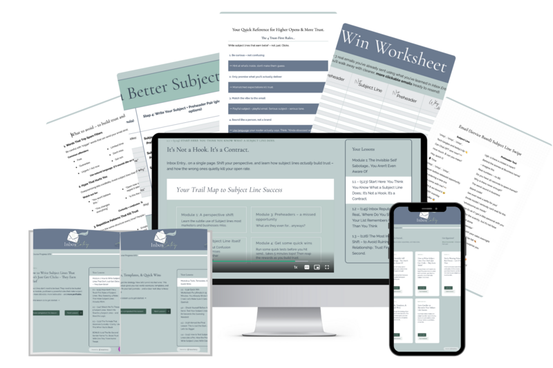 Inbox Entry – Stop Losing Sales at the Subject Line (an email marketing course)
