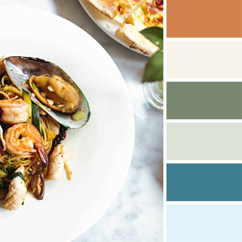 Branding and colour palette for a restaurant