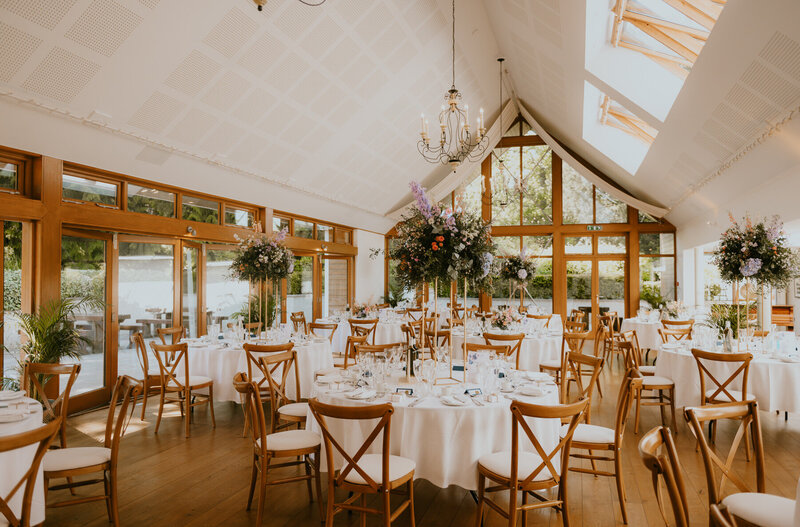 Tented wedding interior