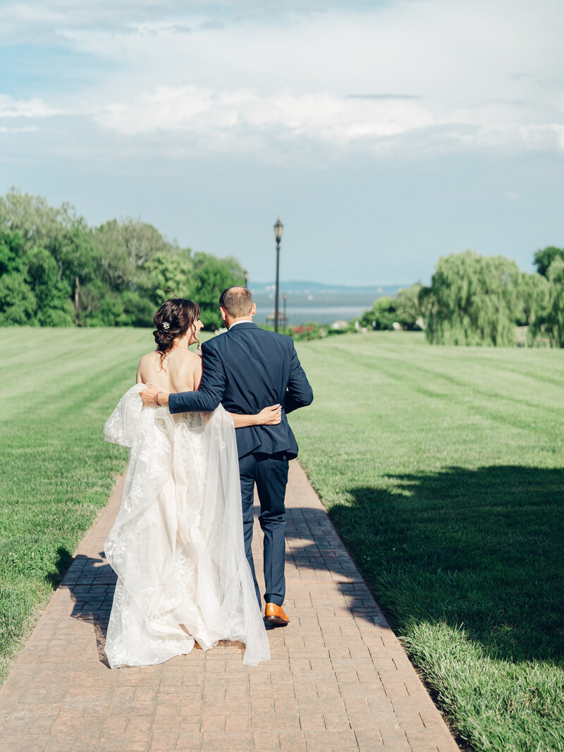 Couple walking outside taken by photographer baltimore
