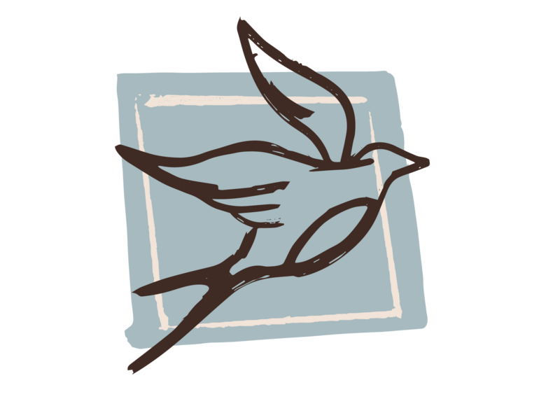 Meadows Brand Elements 29 Dove Blue Square Illustration