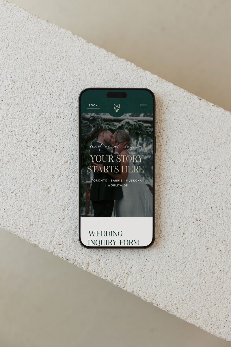 Custom Website Design for Wedding Videographer