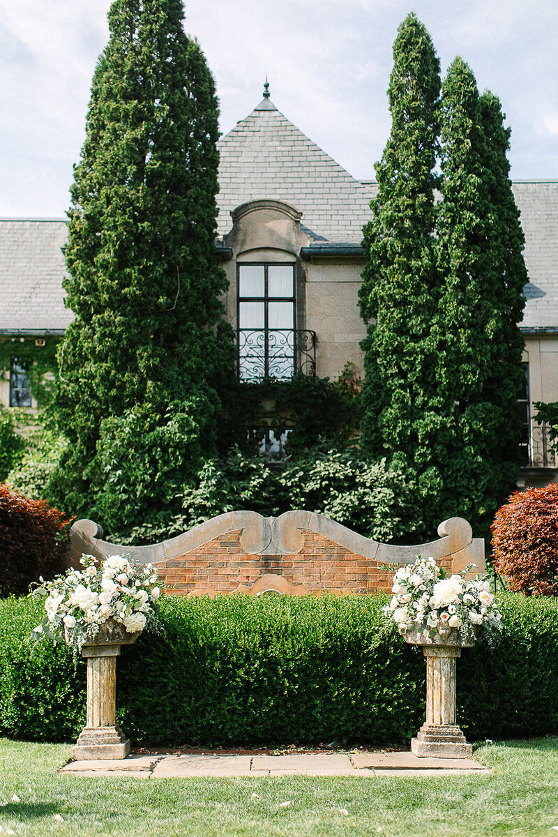 luxury elopement ceremony set up in west Michigan