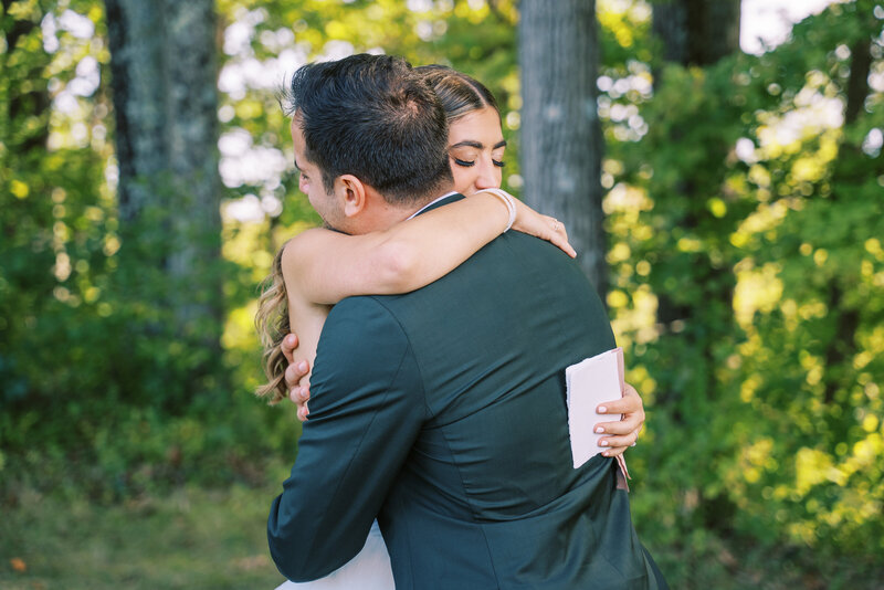 Groom reaction during ceremony at Glen Foerd Estate in Philadelphia, PA
