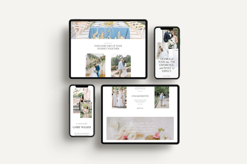 iPad and iPhones flat lay featuring Virginia wedding photographers