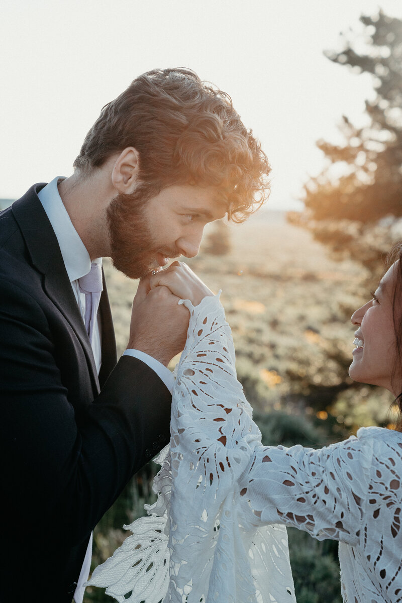 A couple elopes in Colorado.