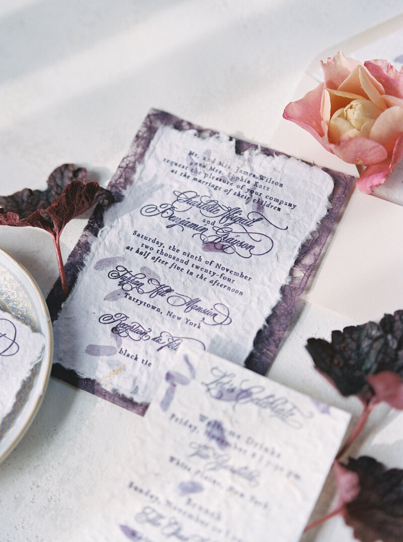 flower-petal-and-lace-handmade-paper-wedding-invitation