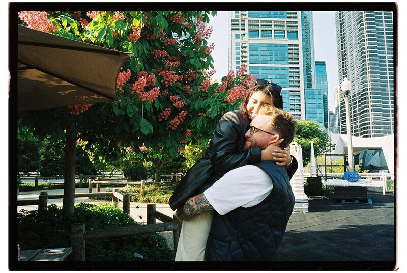 documentary wedding photographer Christian Noble with wife downtown