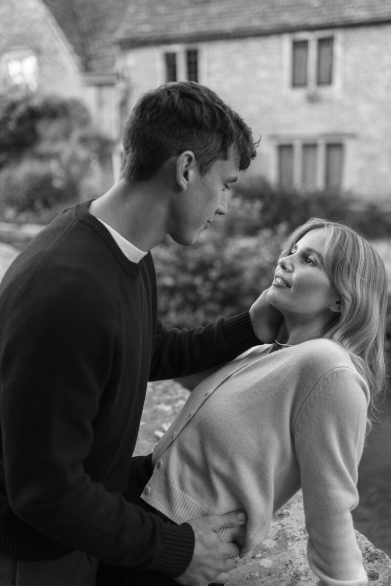 Editorial couple portraits in Castle Combe, Wiltshire