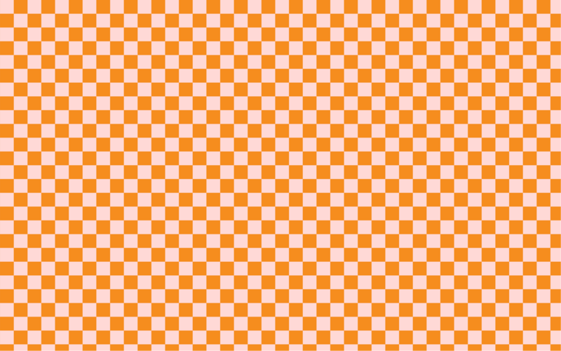 Light pin and orange checker background
