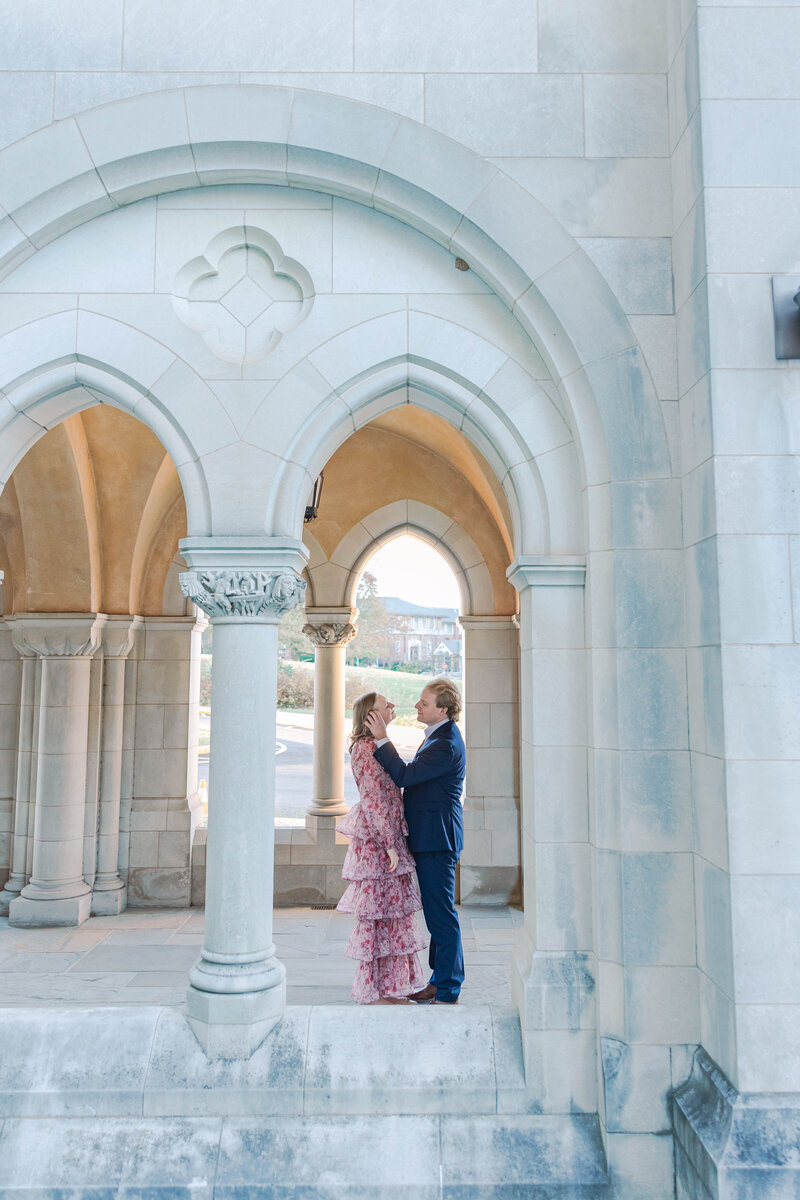 Candid engagement proposal in historic downtown DC, highlighting the joy and excitement of the moment