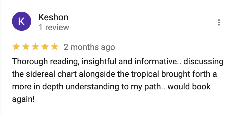 Kanacia James at Solstar Blueprint  Astrology Reading Review  by Keshon