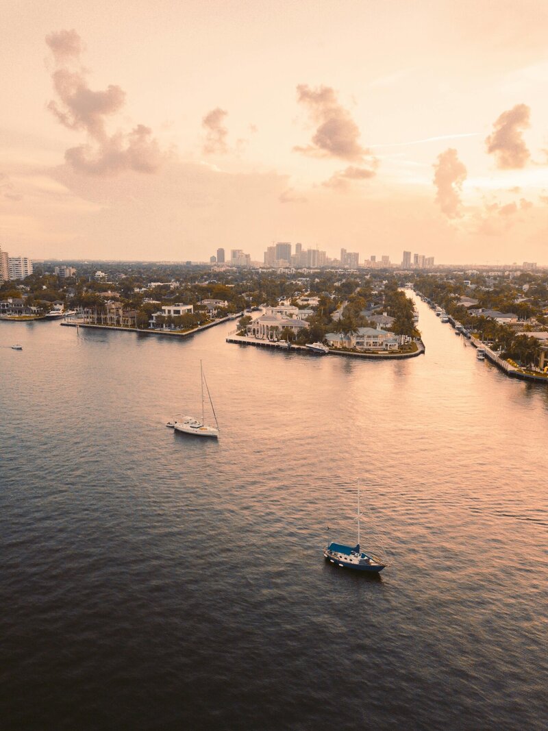 Waterfront near city